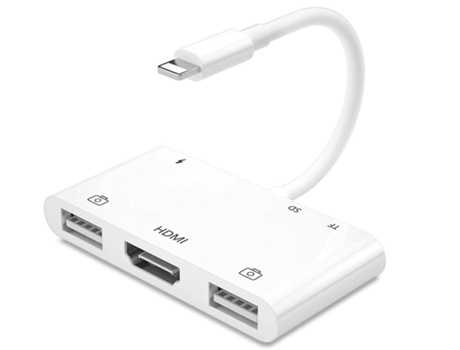 Lector de tarjetas Hdmi Lighting Sd Tf para Tv Lector de tarjetas de memoria para cámara Digital Av HDtv 1080P Cable Hdmi BISBISOUS