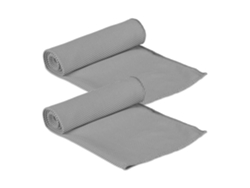 Relaxdays Toalha Refrescante, 2 Unidades, Microfibra, Toalha Para O Pescoço, Desporto E Fitness, 90 X 30 Cm, Cinza
