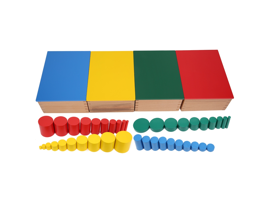 Jinwei-juguete De Cilindros Coloridos De Madera Para Niños, Juguete De Enseñanza Sensorial Y Educación Temprana