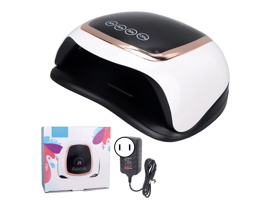 Secador De Uñas Uv Led De 168 W, 42 Chips, Temporizador De 4 Posiciones, Base Desmontable, Lámpara De Curado, 100-240 V, Enchufe Estadounidense.