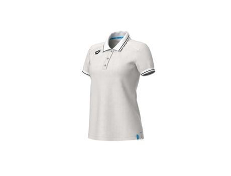 Polo de Mujer para Natación ARENA Team Solid Algodón Blanco (XS)