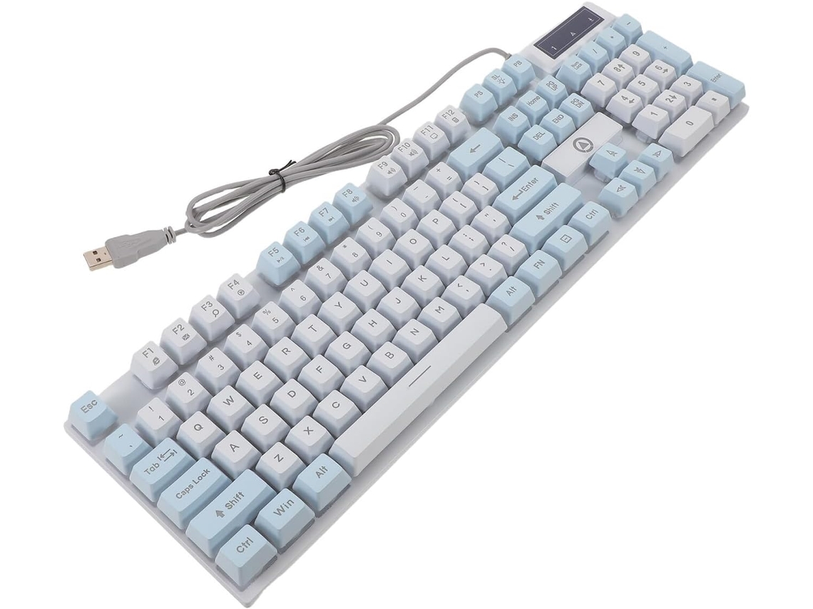 Teclado Mecánico Rgb Con Teclas Retroiluminadas Con Cable Y Rueda De Desplazamiento Multimedia.