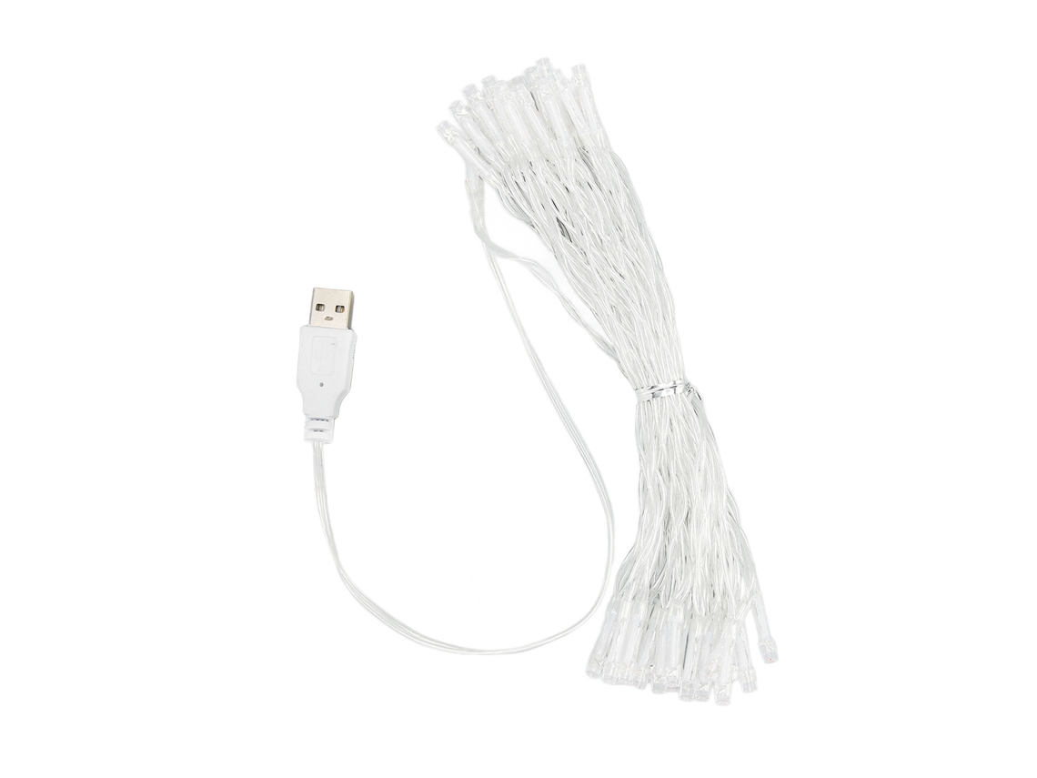Luz De Navidad Led 40 Bombillas Usb Impermeable 19.7ft Para Árbol Decoración Exterior Hogar