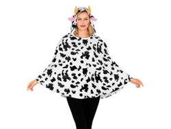 Disfraz Unisex WIDMANN poncho con capucha vaca (Tam.: Adulto universal)