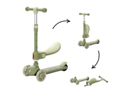 Patinete infantil Lorelli Speedster verde con asiento plegable