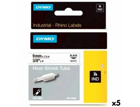 Cinta Laminada para Rotuladoras DYMO Rhino ID1-9 1,5 m 9 mm (5 Unidades)