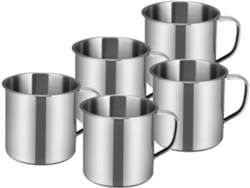 Juego De 5 Tazas De Té De Acero Inoxidable Para Picnic, Ideales Para Niños Y Niñas.