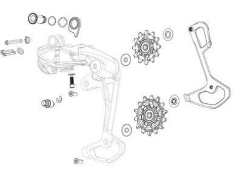 Desviador Trasero Sram Gx Dh Polar Medium (Negro - TU)