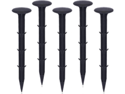 Estacas De Plástico Para Jardín, Estacas De Fixación Para Tela Antimalas Uv Resistente (50 Piezas, Negro) 50 Piezas