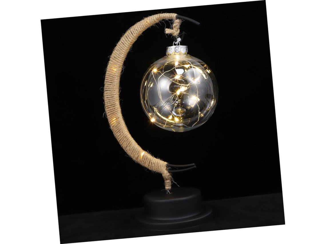 Lámpara De Mesa Decorativa Con Forma De Luna E Iluminación Led Integrada Para Dormitorio U Oficina.