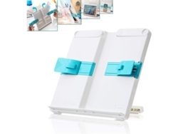 Soporte Para Libros Ajustable, Soporte De Lectura Resistente Con Manos Libres Y Clips Para Páginas De Recetas Y Libros.