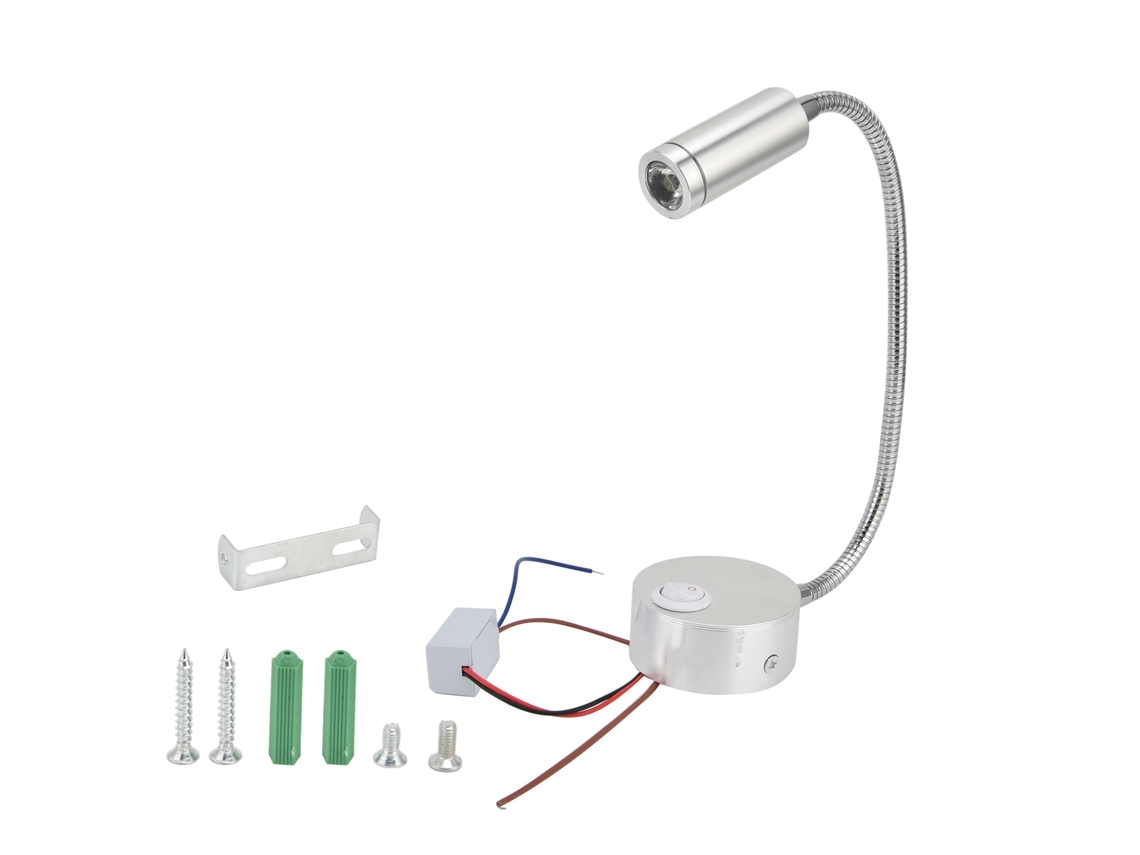 NEVEANCE Lámpara LED 1W para Máquina, Luz de Trabajo en Aluminio, para Pared o Pasillo, Entrada AC85V-265V, Salida DC3V-12V