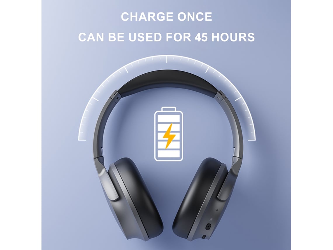 Auriculares Inalámbricos Ko-star Nb-1092 Con Cancelación Activa De Ruido, Bluetooth 5.2, Plegables, 45 Horas De Autonomía.