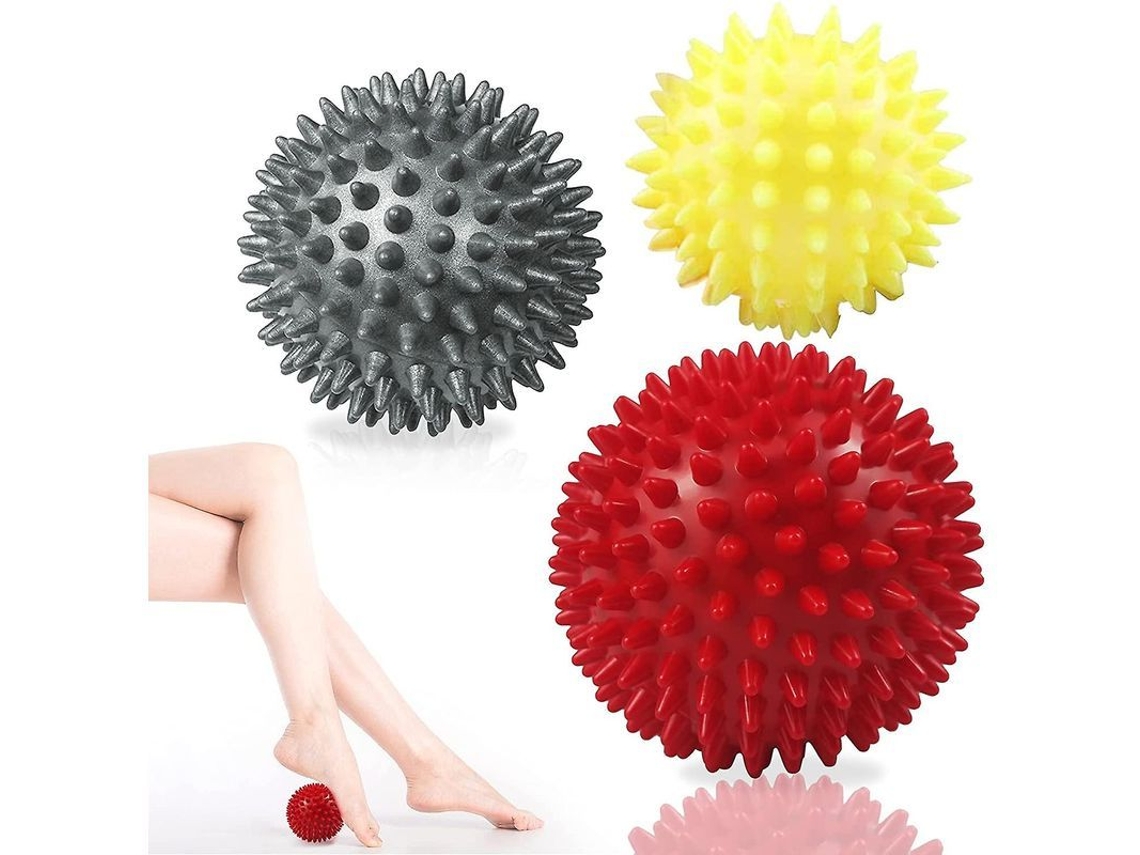 Juego De 3 Pelotas De Masaje Con Forma De Erizo: Ideales Para La Relajación Y La Reflexología.