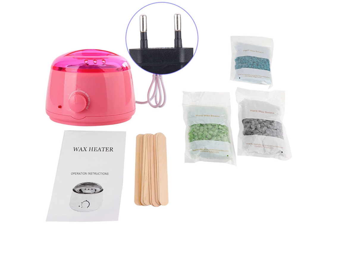 Vlrla-wax Warmer Machine Com 3 Hard Wax Beans + 10 Wax Sticks