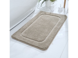 Alfombra de Baño LUUCOZK Antideslizantes Absorbentes Decoración Baño Secado Rápido Poliéster Marrón (50x80cm)