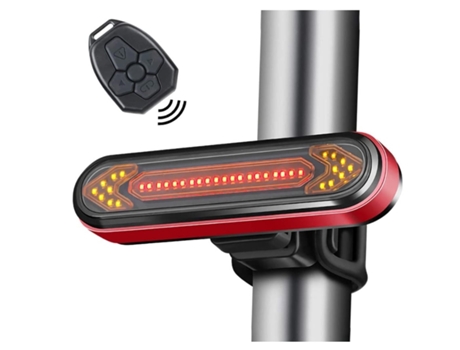 Conjunto de luces de bicicleta Luz trasera de bicicleta Luz trasera de bicicleta Control remoto inalámbrico Indicador LED Rojo-Rojo ENZONS