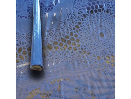 Toalla de Mesa TEYKOS Mega Stock Rolo Metros Semi Casa Festivais PVC Transparente (H140 cm 140 cm)