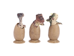 Rebe-3 Peças/conjunto Ovos De Dinossauro Figura Meio Chocado Brinquedo Modelo Animal Bebê Aprendizagem Crianças Presente