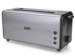 Tostadora EDM Doble Ranura Larga Cromada 1400W