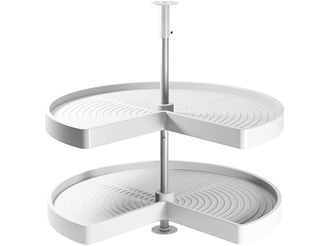 EMUCA Juego de Estantes Giratorios Shelvo 3/4' Da- Para Módulo de 900Mm- Plástico y Aluminio- Blanco