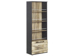 Estantería con 4 baldas BELIANI Salter de Tablero de fibra Madera clara 60x30x163