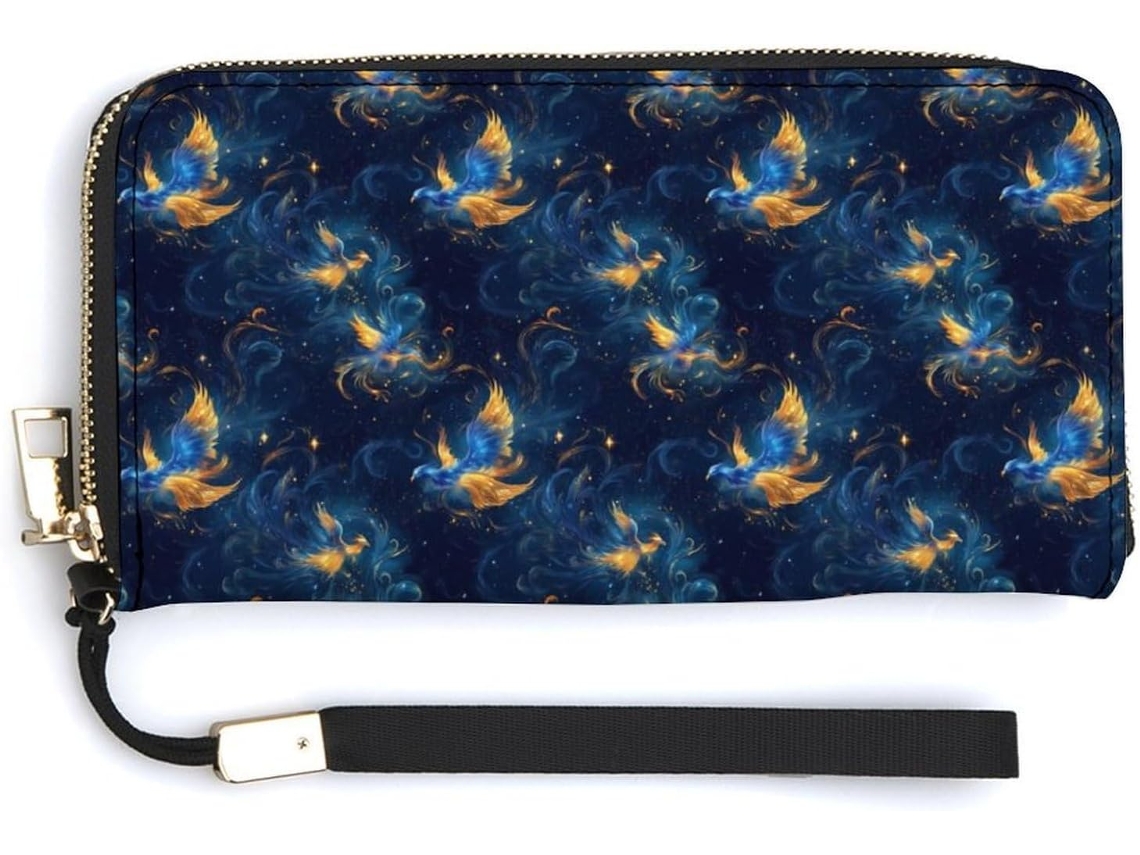 Cartera Cuero Con Cremallera Para Mujer Diseño Estampado
