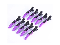 10pcs Pinzas De Pelo Moradas Para Salón Antideslizantes Pinzas De Peinado Accesorios De Pelo
