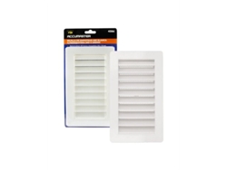 Rejilla integrada en ABS blanco con mosquitera, 240 x 140 mm, fácil instalación, duradera - Marca