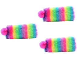 Juego De 3 Estuches De Felpa Para Lápices, Estuche Suave Multifuncional Para Lápices, Neceser De Maquillaje.