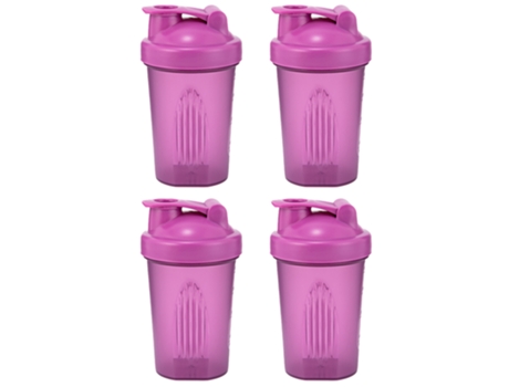 4 botellas mezcladoras de proteínas para mezclas de proteínas color morado ZMDECQNA
