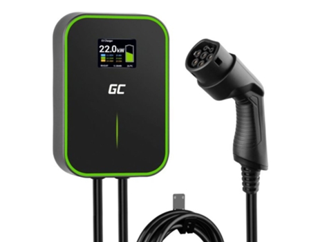 Cargador + Cable de Vehículos Eléctricos GREEN CELL Wallbox Ev (22KW - 6m)