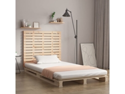 Cabecero De Cama De Pared Madera Maciza De Pino 81x3x91,5 Cm