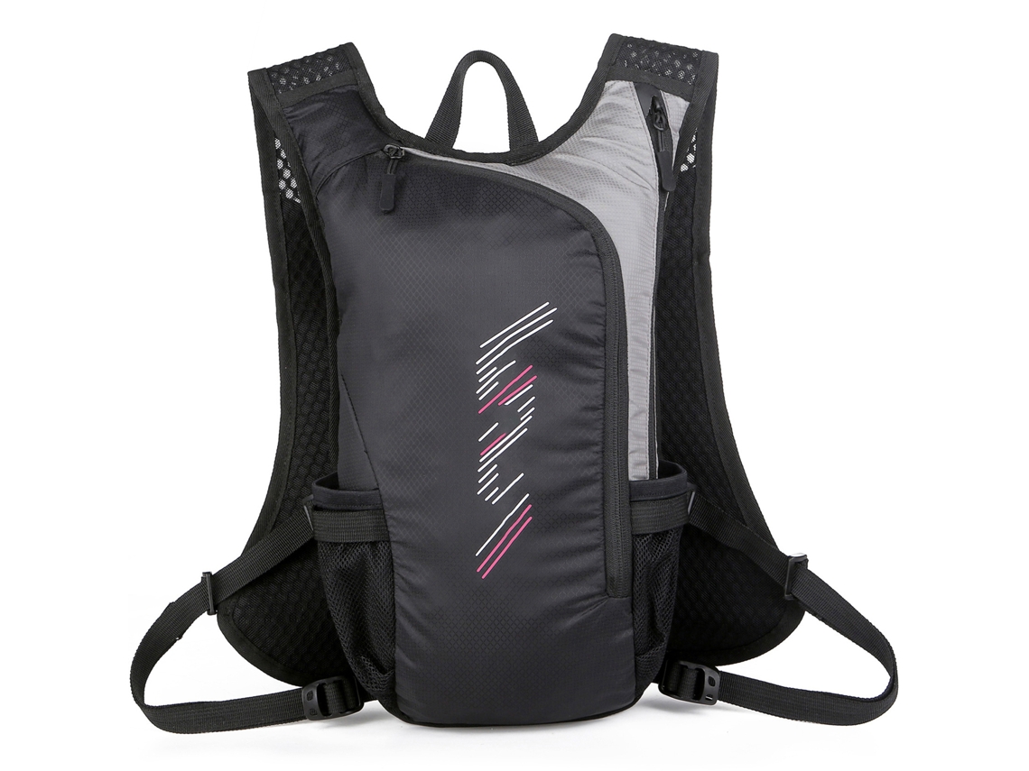 Mochila De Hidratación Transpirable De Nailon Reflectante Con Bolsa De Agua Para Senderismo, Correr Y Ciclismo.