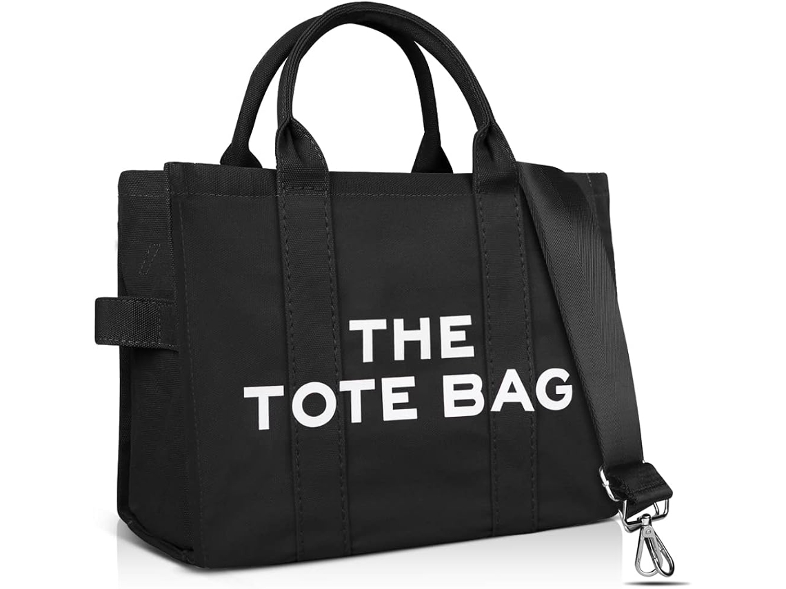Bolsa De Viaje De Mujer Cruzada Cremallera Lona Negro (s X 7.8 X 4.3)