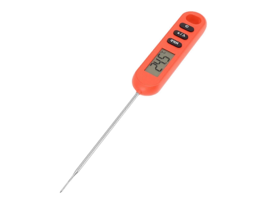 Termómetro digital de lectura instantánea para alimentos y carne, ideal para la cocina y la barbacoa, con sonda roja larga. GOKOCO