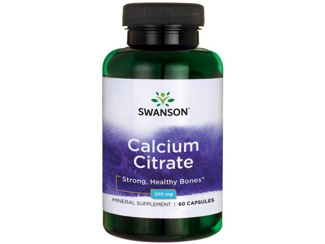 SWANSON Citrato de Cálcio 200mg, 60 Cápsulas