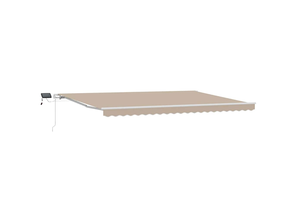 Maison Exclusive - Toldo Retráctil Manual Beige 500 X 300 Cm Tela Y Acero