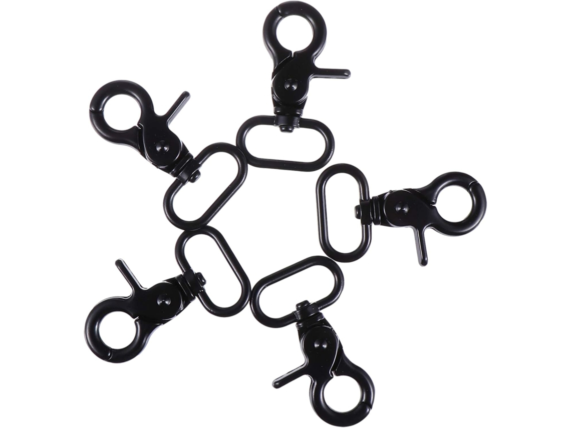 Juego de 5 mosquetones giratorios GOKOCO con cierre de aleación de zinc para correas de mochila y proyectos de bricolaje (no aplicable)