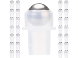 Lot De 30 Frascos Roll-on Recargables 16 Dents En Plástico Pe Transparent Avec Billes