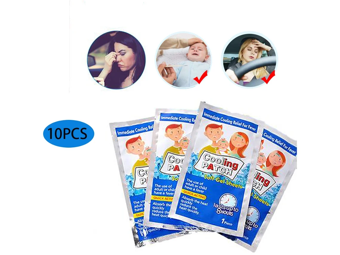 10 Unidades de Colchones Refrescantes para la Fiebre, Reducen la Temperatura y Combaten el Calor