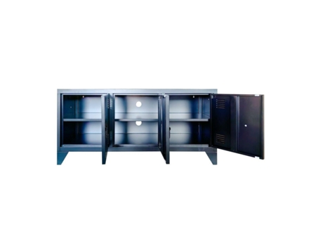 Mueble de TV HOME ESPRIT Negro Metal 120 x 40 x 58 cm