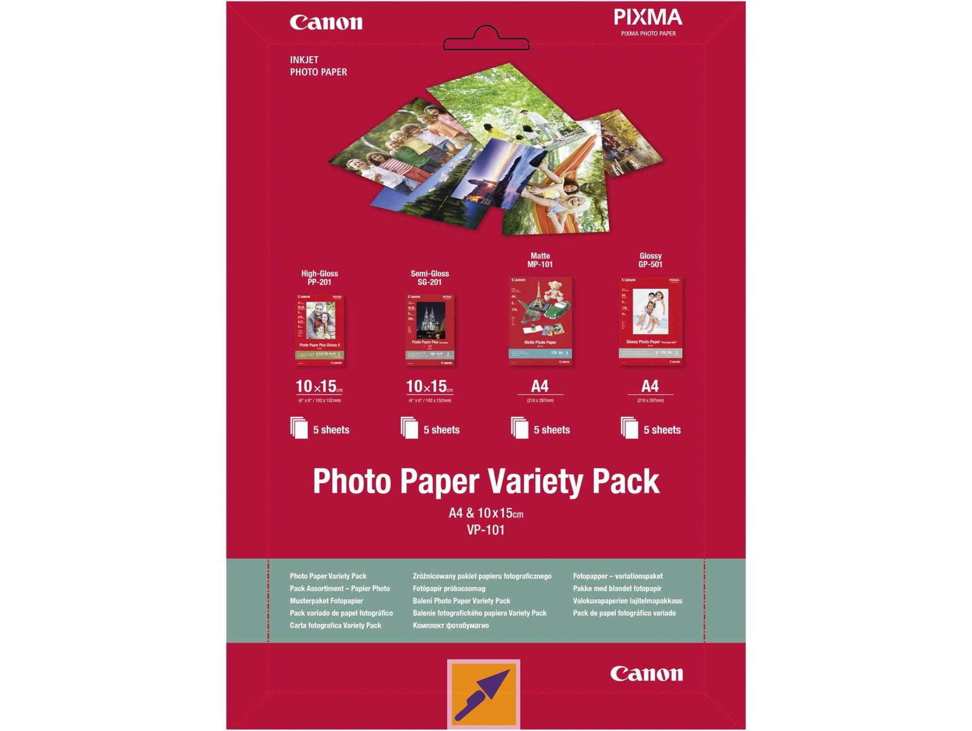 Papel Foto CANON Variety Pack A4
