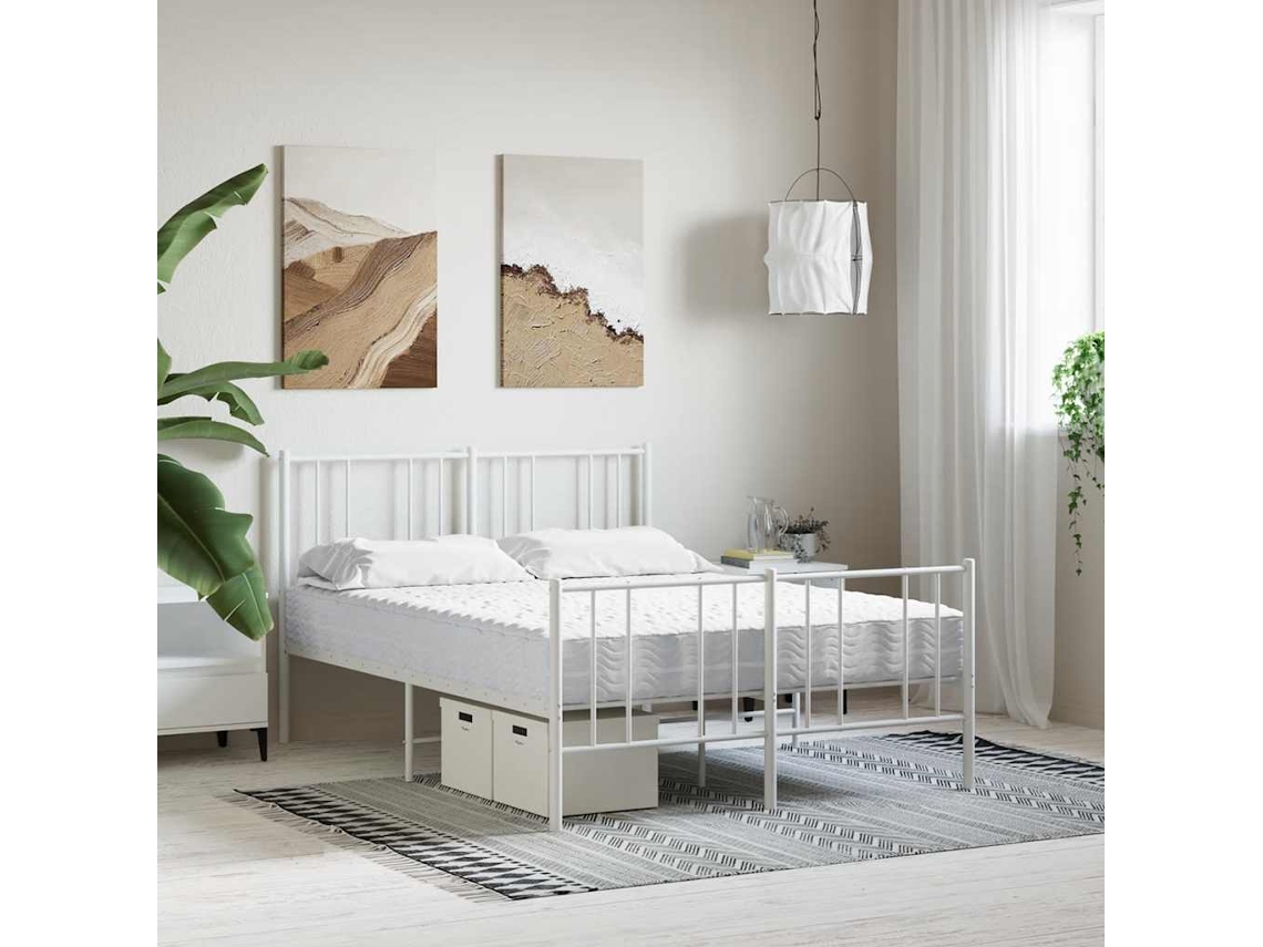 Colchón De Espuma Dureza H2 H3 Blanco 140x210 Cm