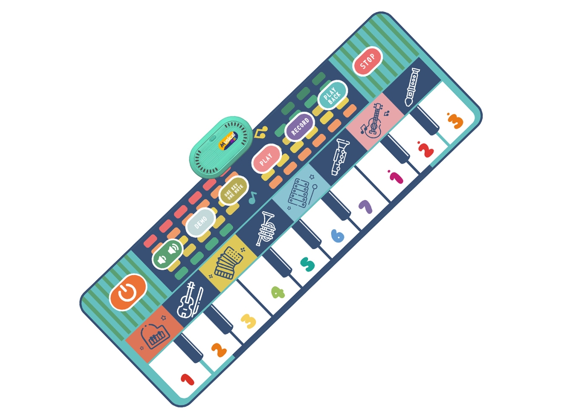 (100 X 36 Cm) Alfombra De Piano Musical Multifuncional Para Niños, Teclado De Piano De Suelo Para Niños Pequeños Con Midi