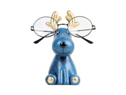 Ping An Elegante portavasos decorativo con forma de ciervo azul