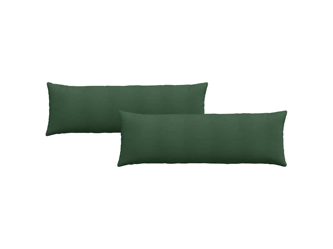 Juego de 2 cojines para sofá HARLANV1 de 120x40cm, color verde oscuro.