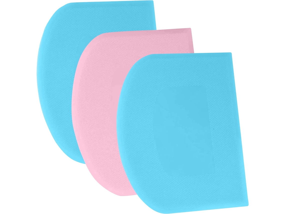 Raspador De Massa, Cartão De Massa, 3pcs, Azul + Rosa
