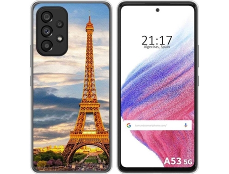 Carcasa para Samsung Galaxy A53 5G TUMUNDOSMARTPHONE Dibujos Paris Multicolor