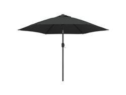 Parasol de exterior con luces LED y poste de acero, 300 cm, antracita, MAISON EXCLUSIVE